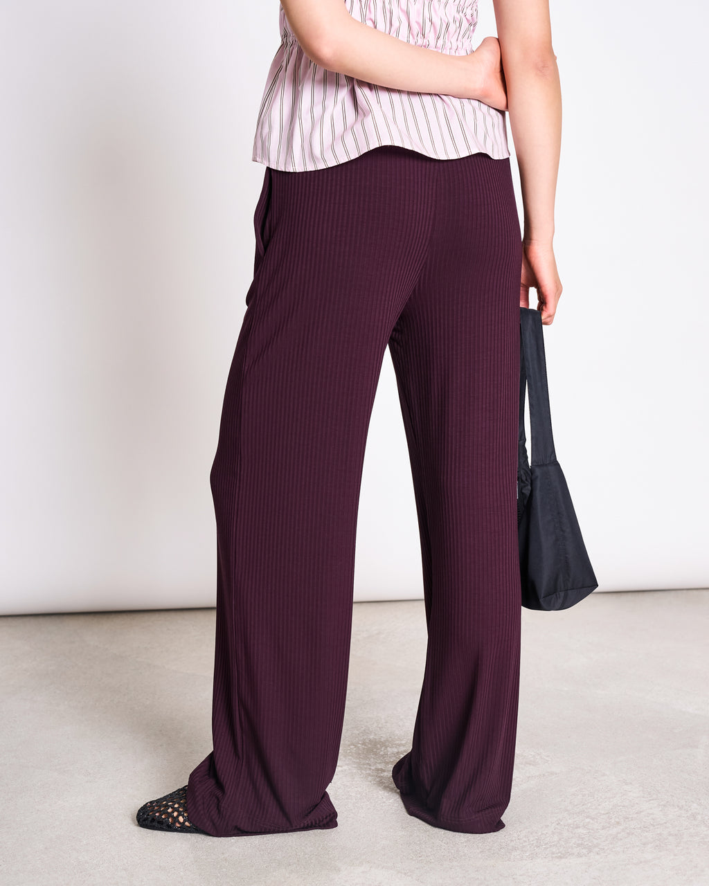 TENCEL™ LYOCELL RIB PANTS SMILLA CHERRY LACQUER Pants jan-n-june 3