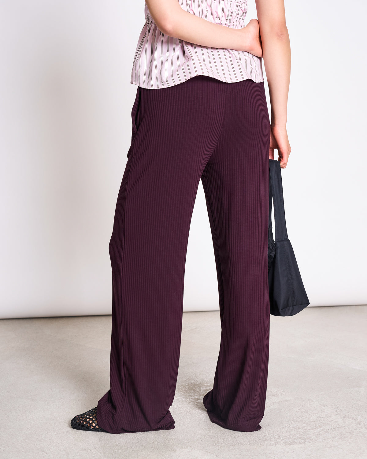 TENCEL™ LYOCELL RIB PANTS SMILLA CHERRY LACQUER Pants jan-n-june 3