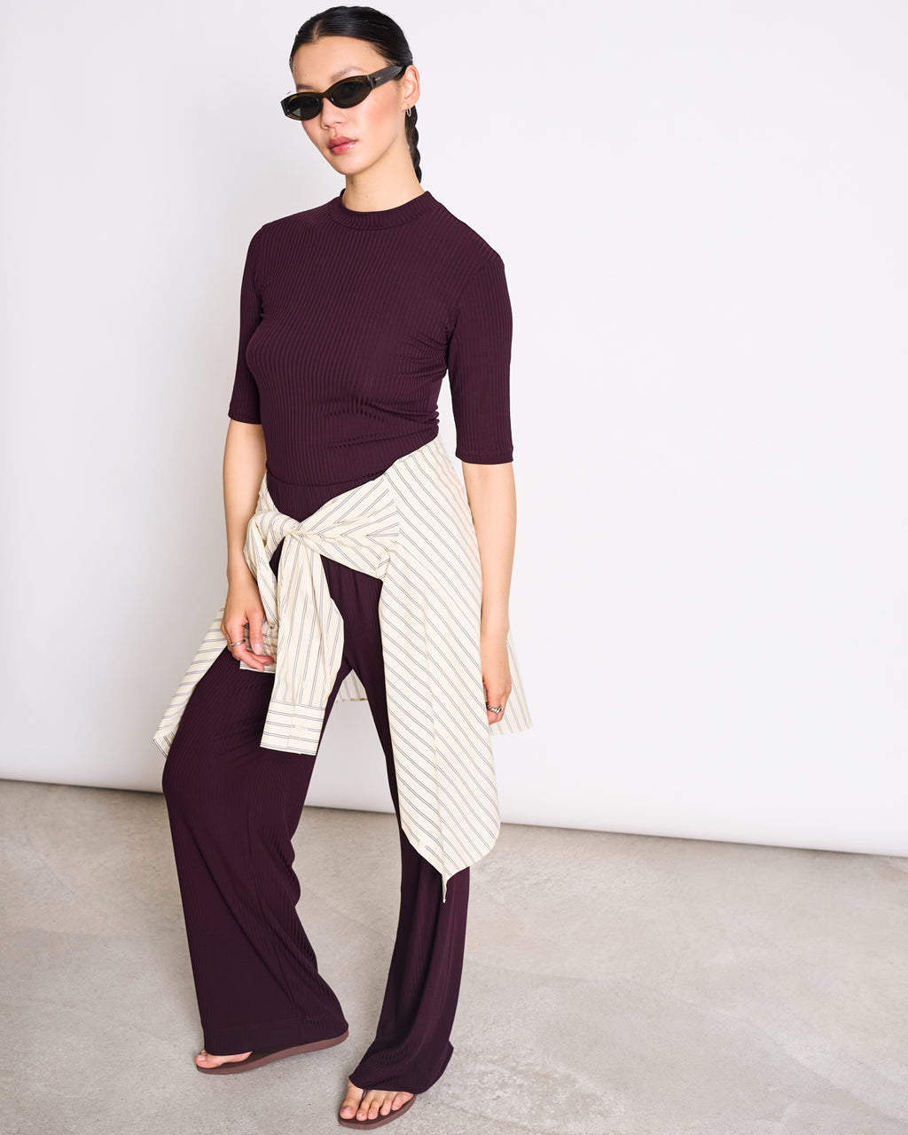 TENCEL™ LYOCELL RIB T-SHIRT NINA CHERRY LACQUER T-shirt jan-n-june 3