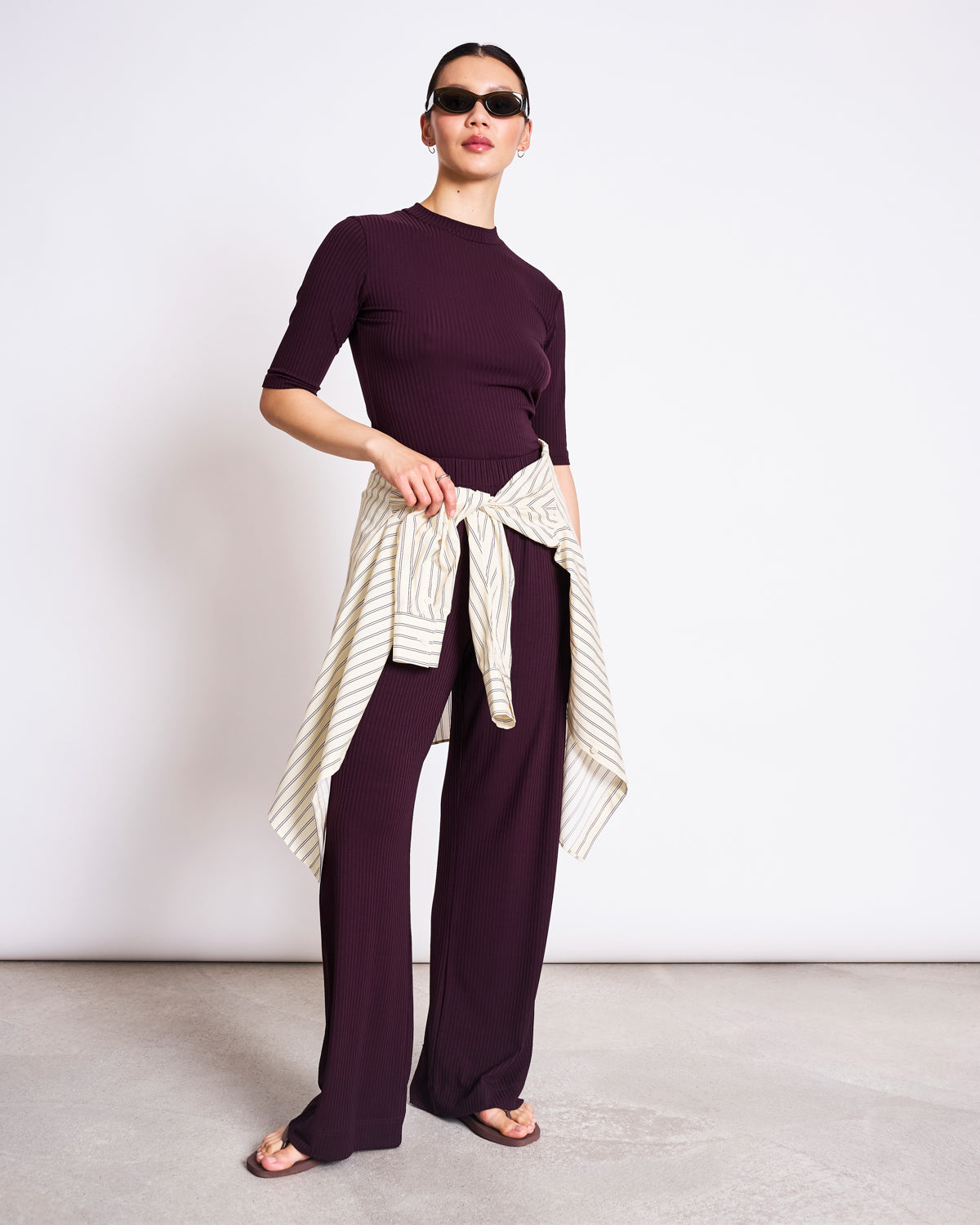 TENCEL™ LYOCELL RIB T-SHIRT NINA CHERRY LACQUER T-shirt jan-n-june 1