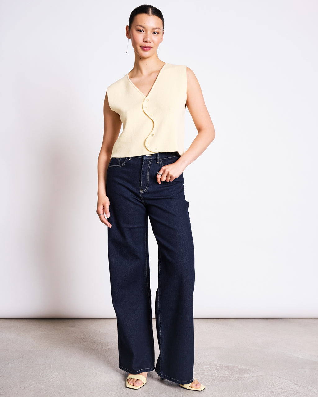 WIDE LEG JEANS TACNA DARK BLUE DENIM Pants jan-n-june 1