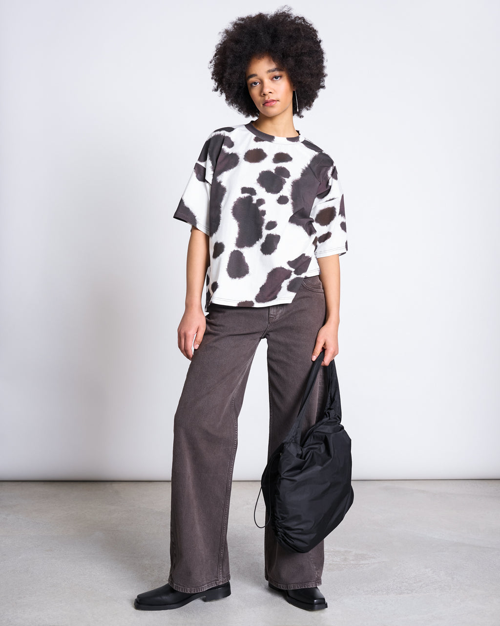 PRINTED OVERSIZED T-SHIRT ARLEN COW PRINT GOTS T-shirt jan-n-june 1