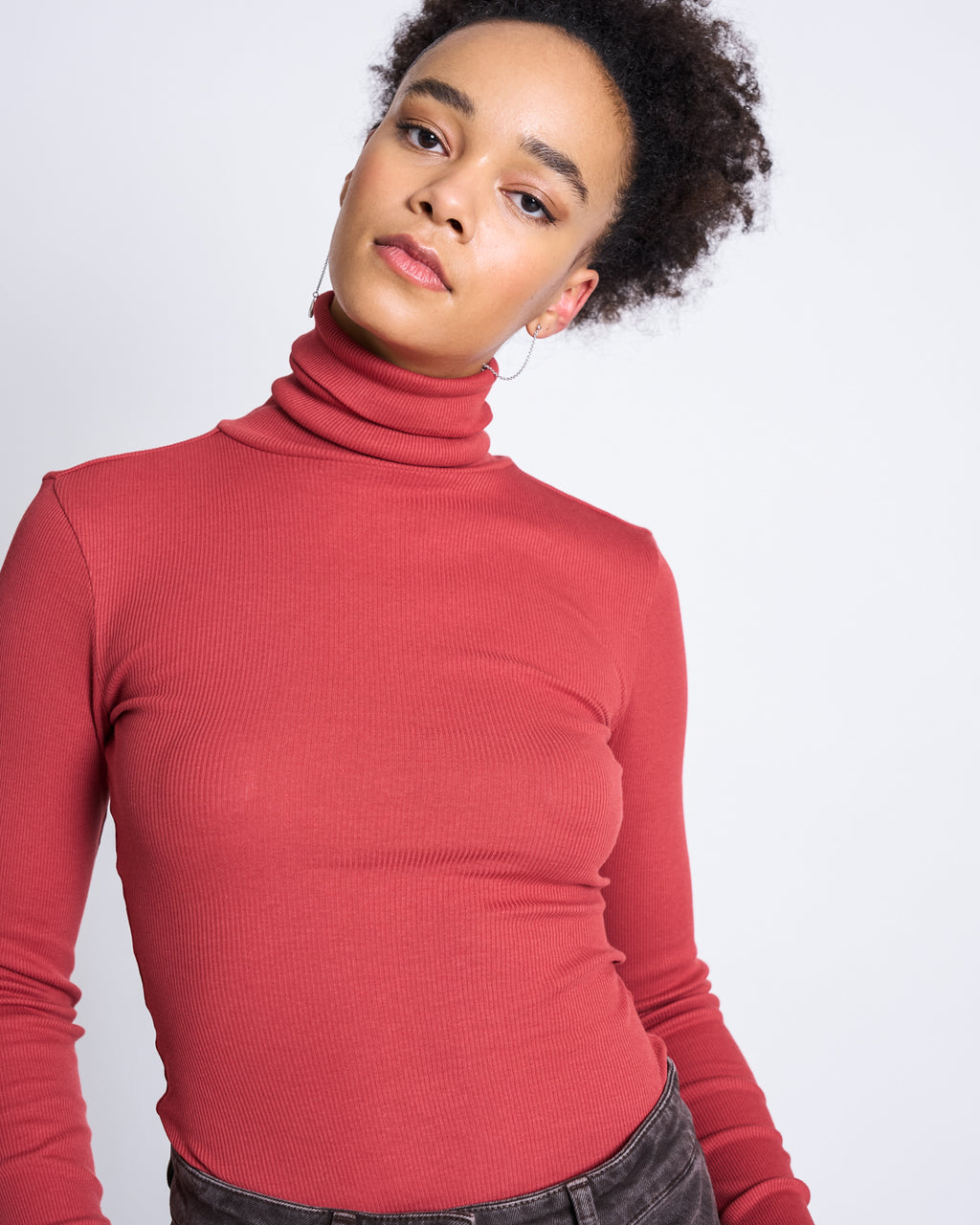 MINIRIB TURTLENECK CHUVA MID RED GOTS Longsleeve jan-n-june 2