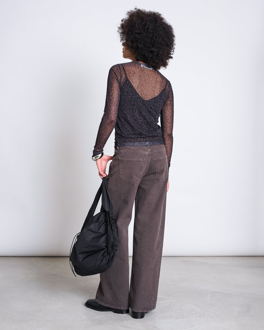 MESH LONGSLEEVE DORA DARK LEO PRINT Longsleeve jan-n-june 2