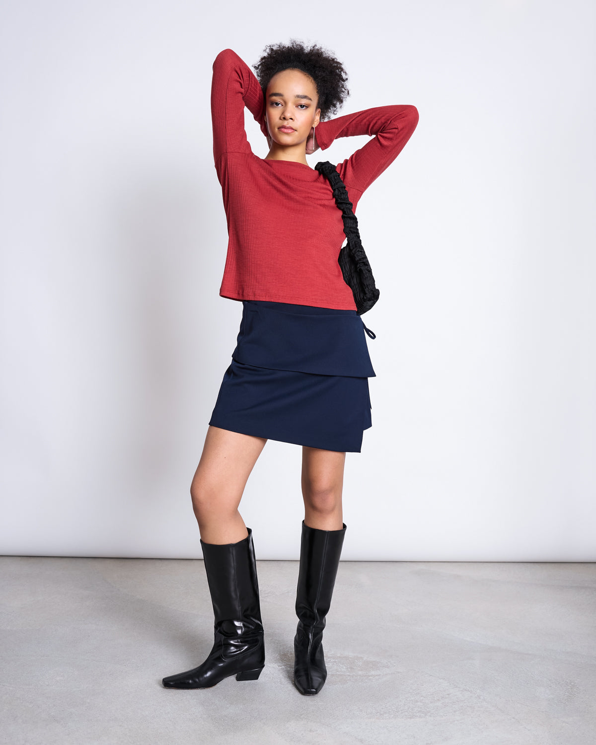 MERINOWOOL RIB LONGSLEEVE TILLA MID RED Longsleeve jan-n-june 2