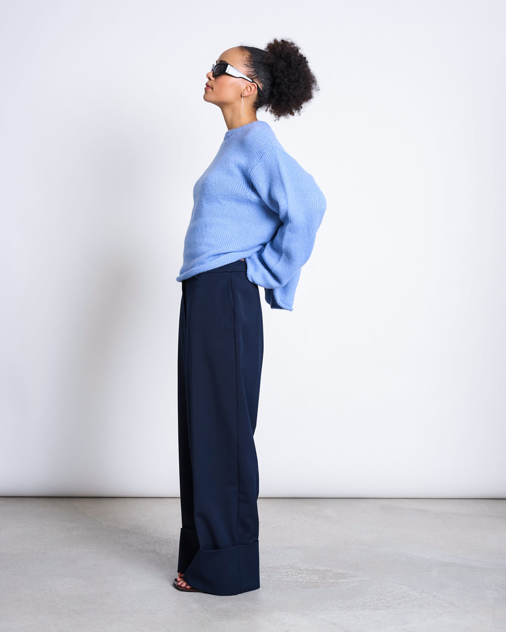 OVERSIZED ALPACA MIX JUMPER WOOLY SONA MID BLUE Sweater jan-n-june 2