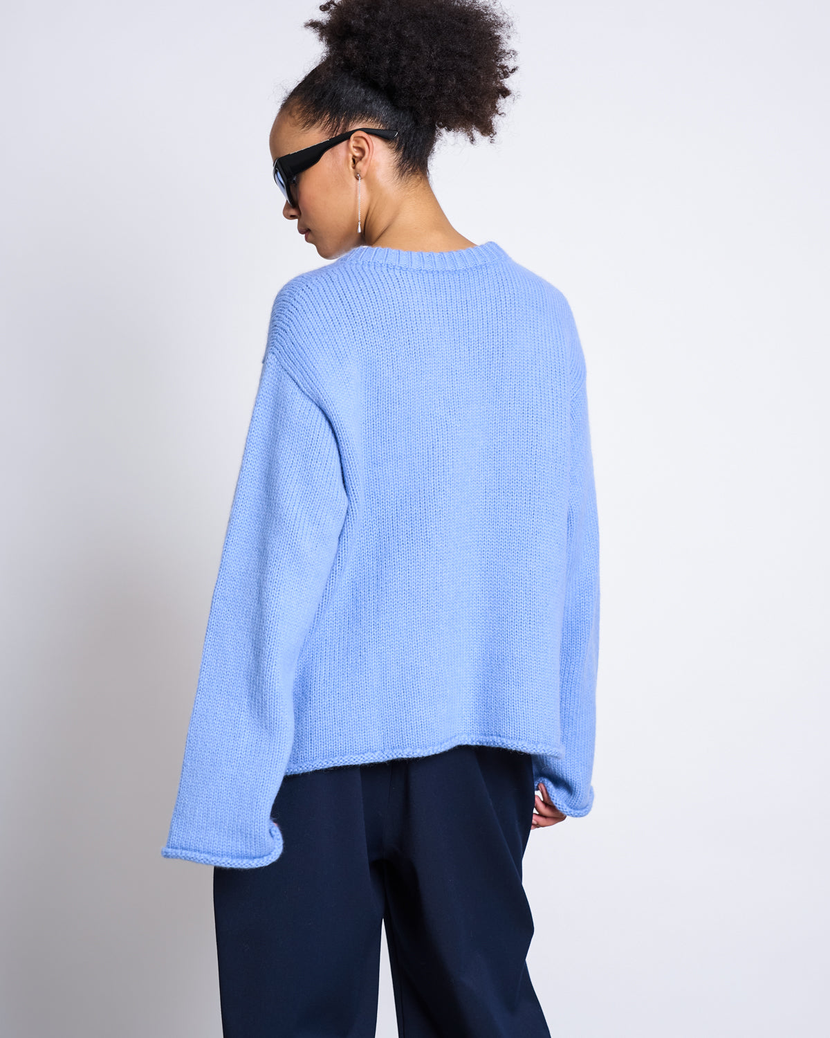 OVERSIZED ALPACA MIX JUMPER WOOLY SONA MID BLUE Sweater jan-n-june 4