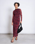 MESH LONGSLEEVE DRESS ZALDI CARMINE CURL Dress jan-n-june 1
