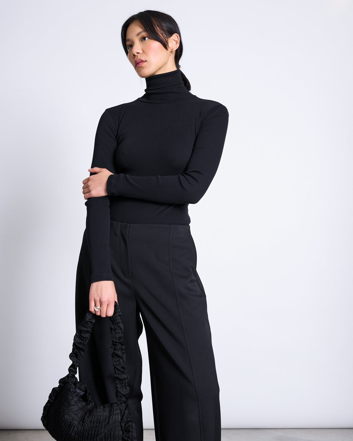 MINIRIB TURTLENECK CHUVA BLACK GOTS Longsleeve jan-n-june 1