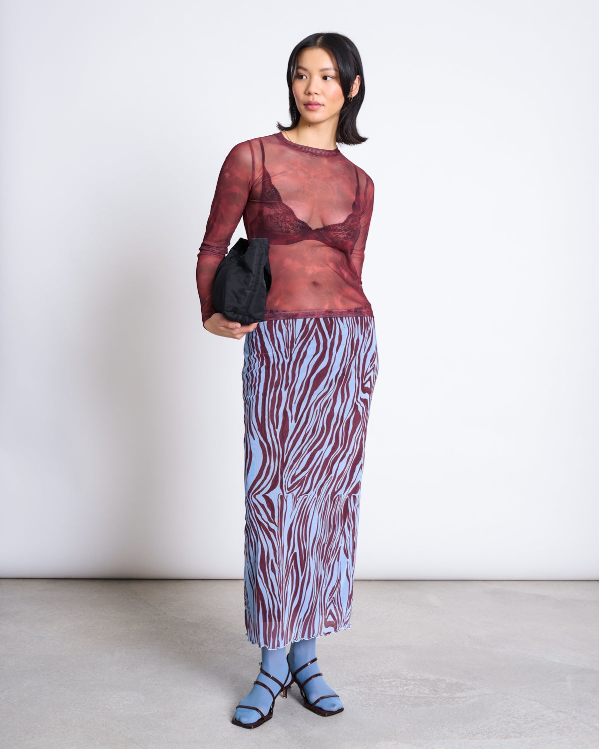 MESH LONGSLEEVE DORA CARMINE CURL Longsleeve jan-n-june 2