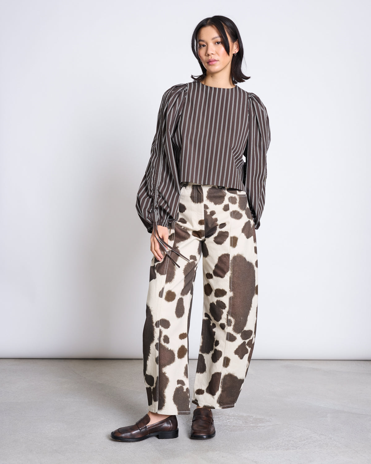 PUFFY SLEEVE BLOUSE NIBS MUD STRIPED GOTS Blouse jan-n-june 5
