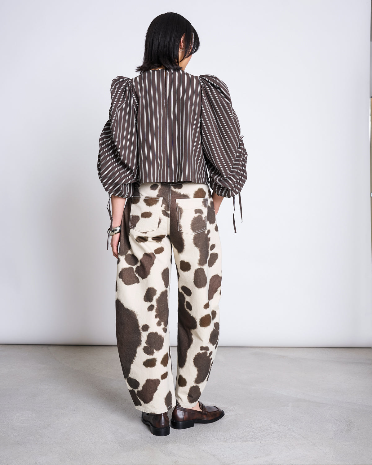 PUFFY SLEEVE BLOUSE NIBS MUD STRIPED GOTS Blouse jan-n-june 6
