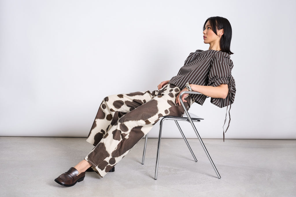 PUFFY SLEEVE BLOUSE NIBS MUD STRIPED GOTS Blouse jan-n-june 3