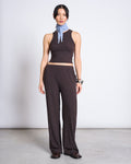 TENCEL™ LYOCELL RIB PANTS SMILLA MUD Pants jan-n-june 1