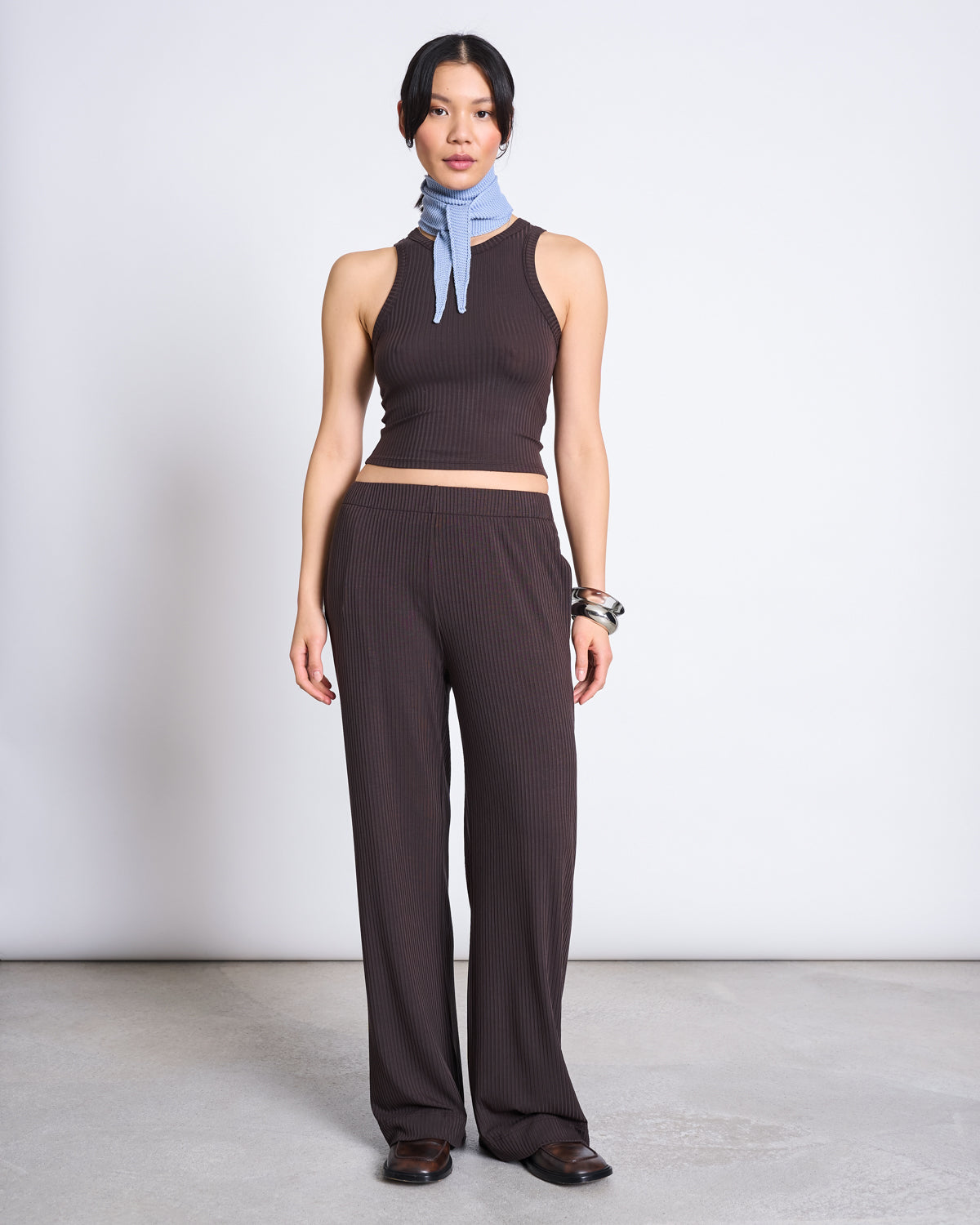 TENCEL™ LYOCELL RIB PANTS SMILLA MUD Pants jan-n-june 1