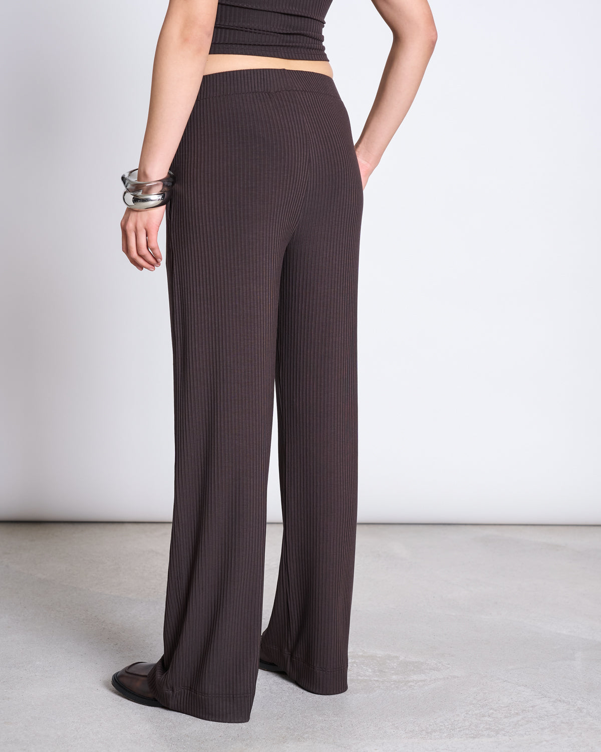 TENCEL™ LYOCELL RIB PANTS SMILLA MUD Pants jan-n-june 3
