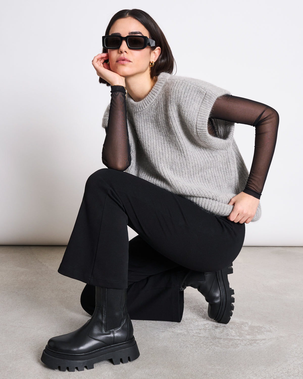 WOOLY SLIPOVER THANDA LIGHT GREY T-shirt jan-n-june 1