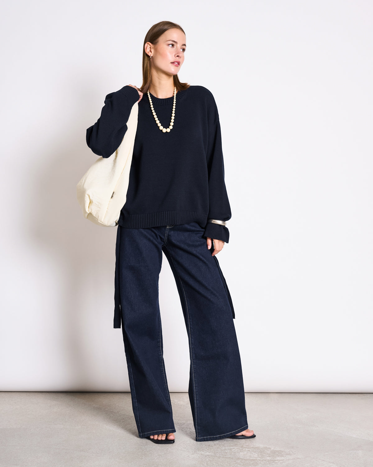 TIE SWEATER CAPER NIGHTFALL GOTS Jumper jan-n-june 3