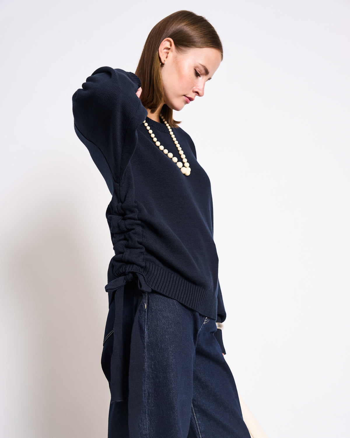 TIE SWEATER CAPER NIGHTFALL GOTS Jumper jan-n-june 1