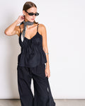 SPAGHETTI TIE TOP EBUR BLACK T-shirt jan-n-june 1