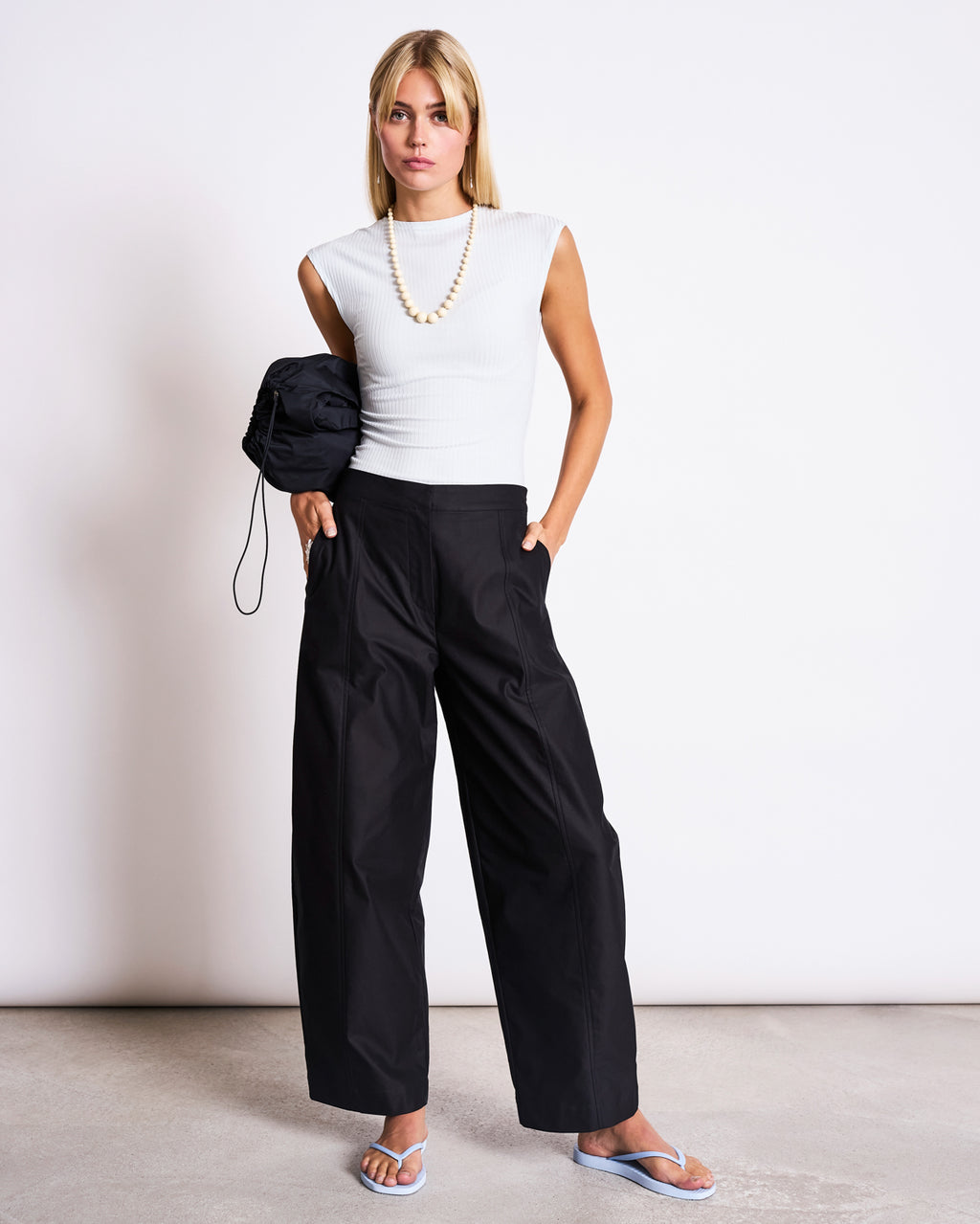 ORGANIC COTTON BARREL PANTS YAURI BLACK Pants jan-n-june 6