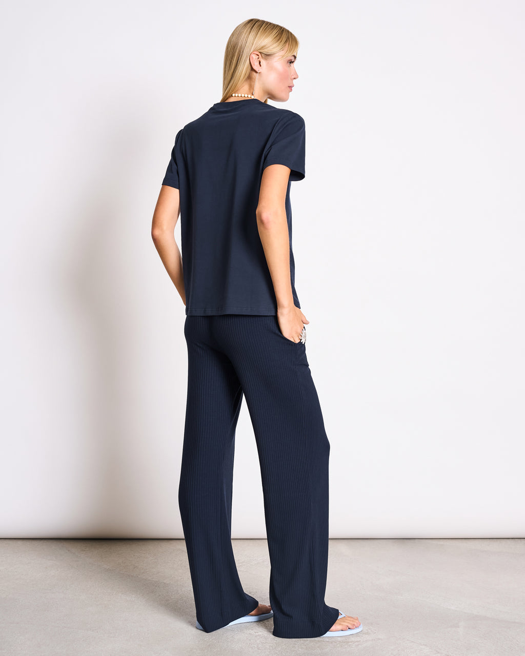TENCEL™ LYOCELL RIB PANTS SMILLA NIGHTFALL Pants jan-n-june 6
