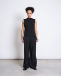 GATHERED CRINKLE TOP MEADOW BLACK T-shirt jan-n-june 1