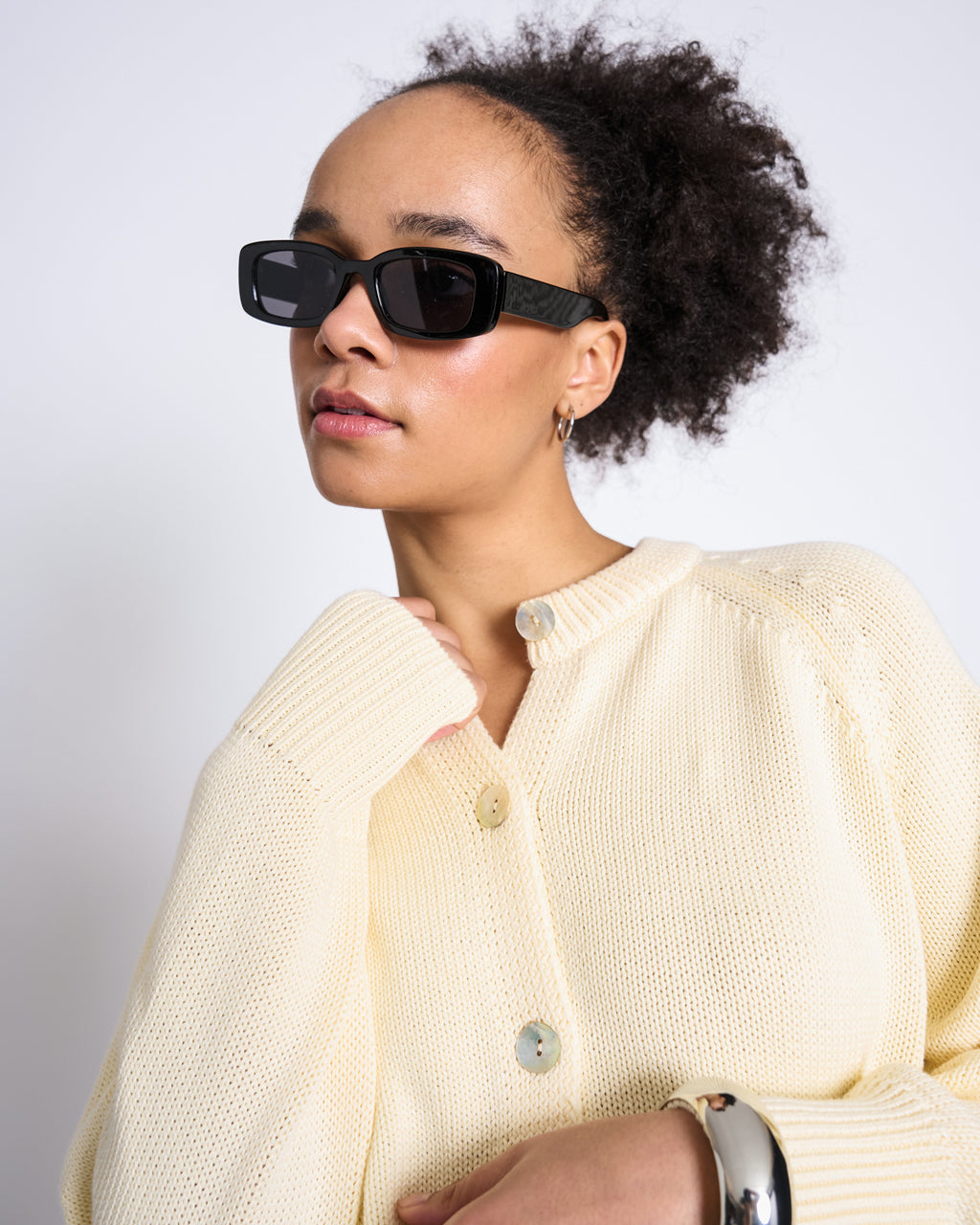 RELAXED CREWNECK CARDIGAN SIVIA BUTTERMILK GOTS Cardigan jan-n-june 6