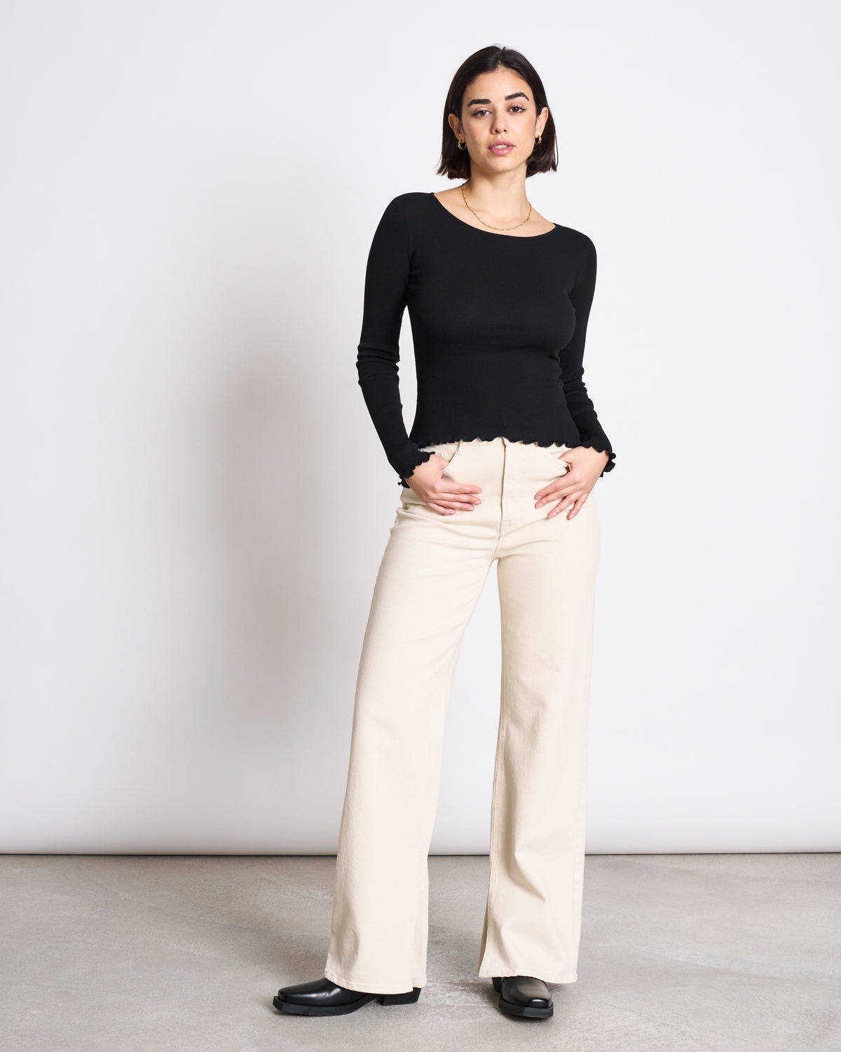 MINIRIB LONGSLEEVE AVERSA BLACK GOTS Longsleeve jan-n-june 5