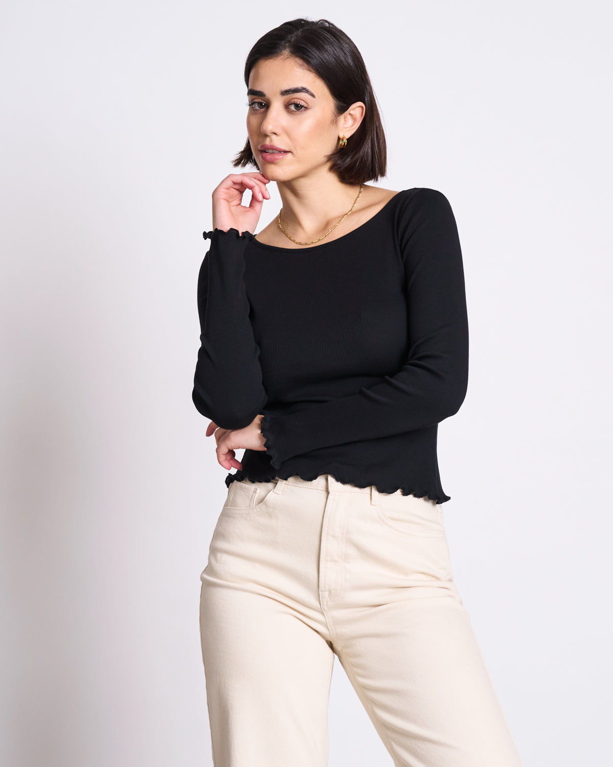 MINIRIB LONGSLEEVE AVERSA BLACK GOTS Longsleeve jan-n-june 3
