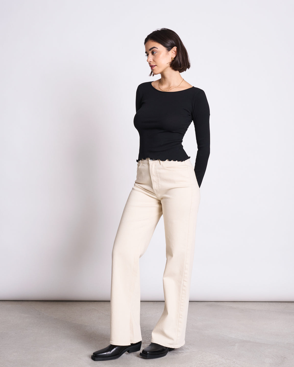 MINIRIB LONGSLEEVE AVERSA BLACK GOTS Longsleeve jan-n-june 4