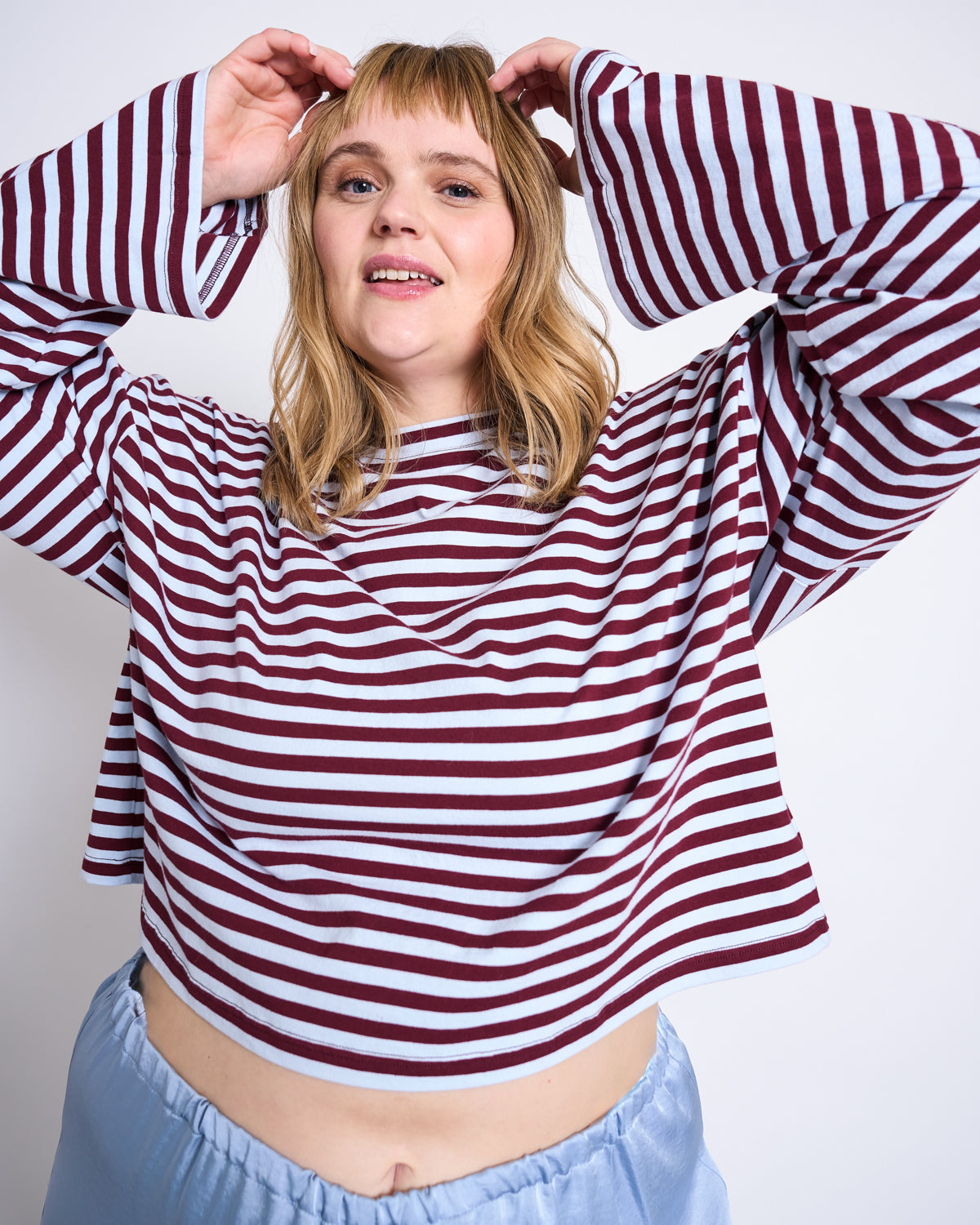 BOXY LONGSLEEVE ANKIRA RED BLUE STRIPED Longsleeve jan-n-june 2