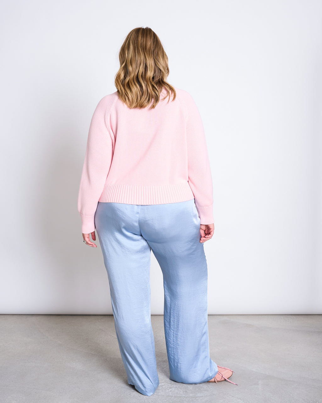 RELAXED CREWNECK CARDIGAN SIVIA PALE PINK GOTS Cardigan jan-n-june 4
