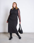 MESH LONGSLEEVE DRESS ZALDI DARK LEO PRINT Dress jan-n-june 1