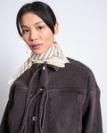 PRINTED COTTON SCARF VAD BUTTERMILK STRIPED Accessories jan-n-june 1
