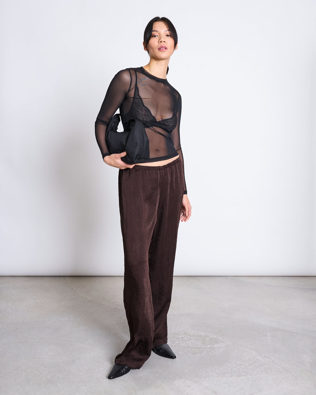 MESH LONGSLEEVE DORA BLACK