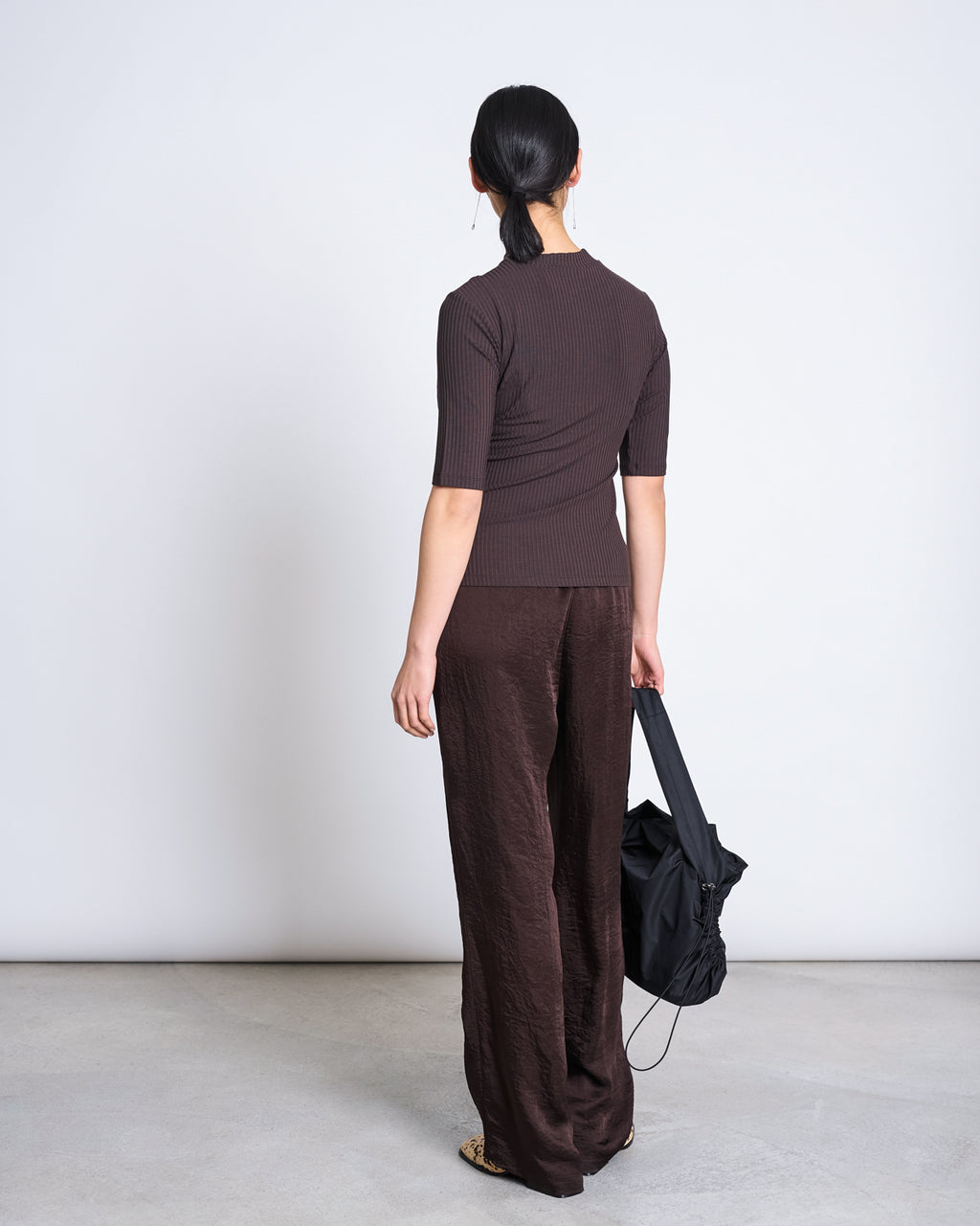 TENCEL™ LYOCELL RIB T-SHIRT NINA MUD T-shirt jan-n-june 4