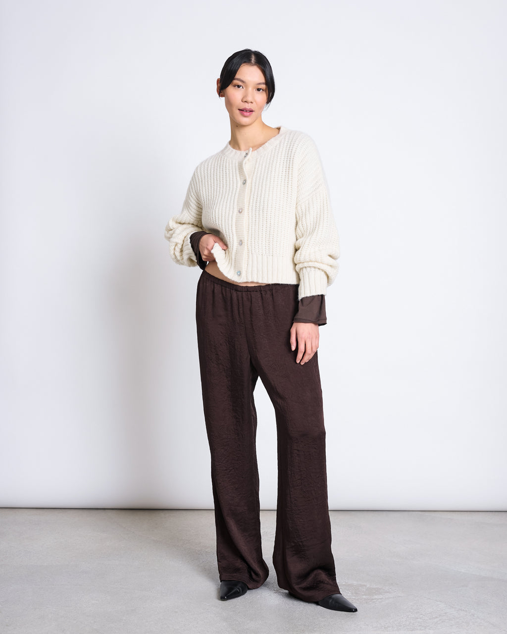 ALPACA CREWNECK CARDIGAN BENI OFFWHITE Cardigan jan-n-june 1