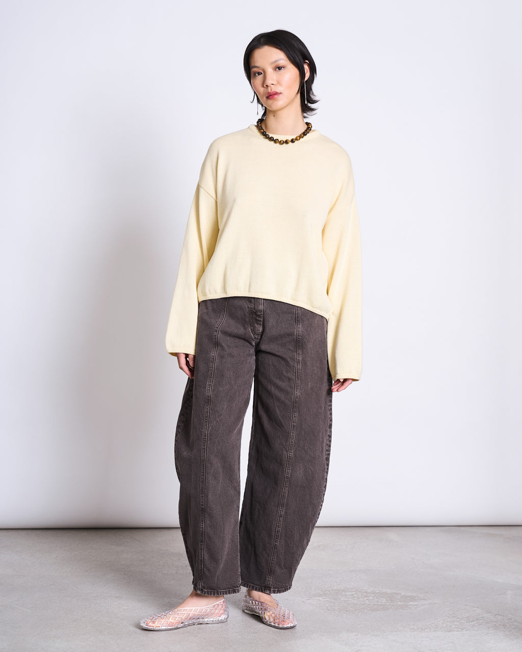 CREWNECK JUMPER HOY BUTTERMILK GOTS Cardigan jan-n-june 2