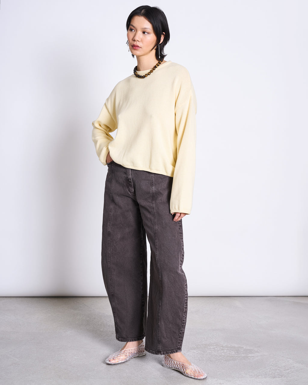 CREWNECK JUMPER HOY BUTTERMILK GOTS Cardigan jan-n-june 1