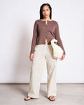 CREWNECK CARDIGAN GLIMT CLAY GOTS Cardigan jan-n-june 1