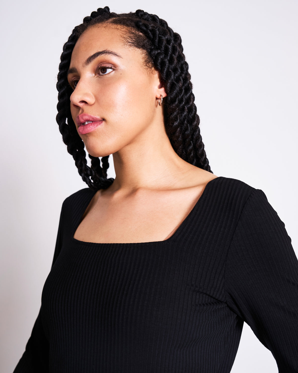 SQUARE NECK LONGSLEEVE FRIA BLACK Longsleeve jan-n-june 2